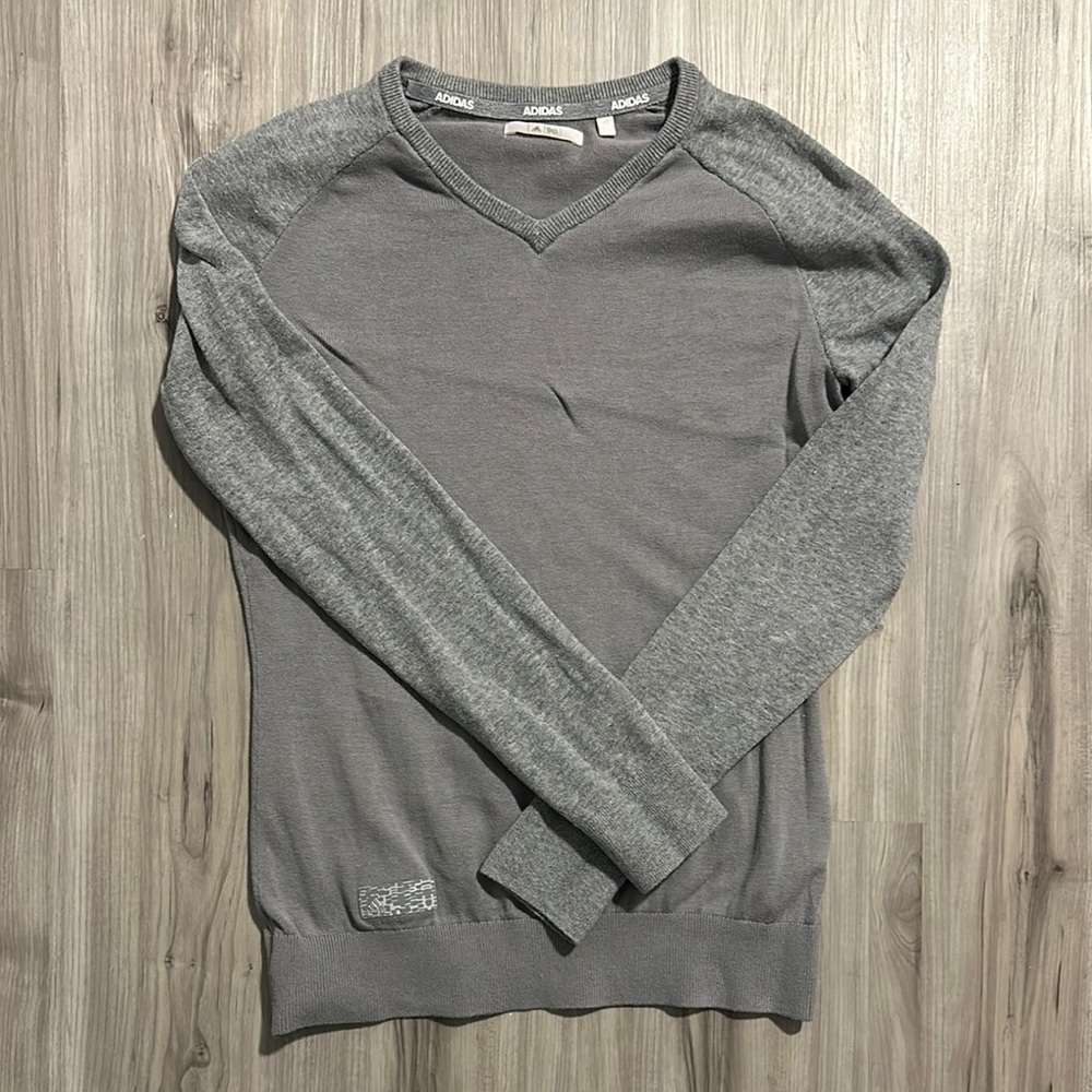 Adidas Women’s Grey V Neck Sweater